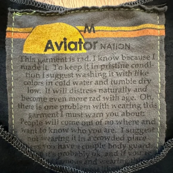 ⚡️Aviator Nation Tank Top⚡️👌🏼 Women’s Medium Excellent Condition Black 🖤🤍 - Picture 8 of 11